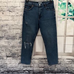 Zara Woman Frayed and Ripped Jeans